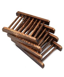 Wood Soap Holder Dish Rack Bathroom <b>Shower</b> Storage Support <b>Plate</b> Tray Elegant Wooden Bathroom use - Product Image 6