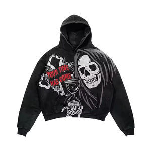 Sudadera con capucha extragrande de poliéster teñido liso para mujer, de moda, cálida, gruesa, con estampados de dibujos animados, con cremallera, informal, linda y adorable, para invierno. - Product Image 2