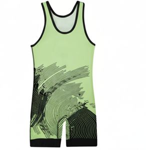 Combinaison de lutte personnalisée pour homme, sublimée, extensible dans quatre directions, respirante, séchage rapide, 85% polyester, 15% élasthanne, entraînement adulte - Product Image 2