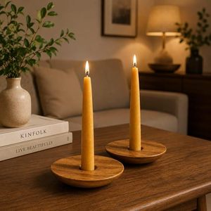 Handmade Natural Wood <b>Tea</b> Light Holder Round Candle Jar Tabletop Votive <b>Stand</b> for Home Wedding Christmas Decor - Product Image 5