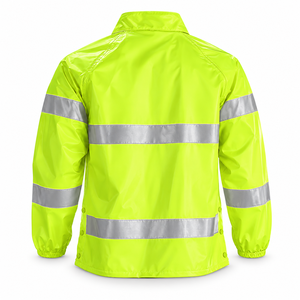 Chaqueta de Seguridad Reflectante de Alta Visibilidad, Ropa de Trabajo Impermeable con Cierre de Presión Frontal, Marca Personalizada de Alta Visibilidad, Logotipo Súper Personalizado - Product Image 4