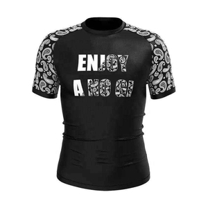 เสื้อกีฬาแขนยาวลายเพสลีย์พิมพ์ลายกราฟิกแบบกำหนดเองสำหรับกีฬา MMA เสื้อรัดกล้ามเนื้อสำหรับฝึกซ้อม - Product Image 2