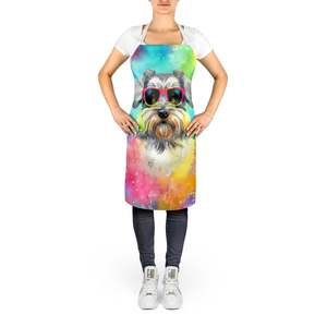 Schnauzer Hippie Dawg Unisex Large Multicolor Kitchen <b>Apron</b> for Cooking Baking Crafts <b>Gardening</b>-Adult Women and Men - Product Image 2