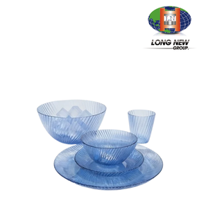 Juego de Vajilla de Plástico PET Personalizado LONGNEW con Platos, Tazones, Tazas y Cucharas, Vajilla Reutilizable para Uso Doméstico y en Restaurantes, Taiwán - Product Image 5