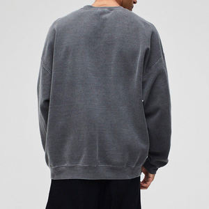 High Quality Men's French Terry <b>Thick</b> <b>Fleece</b> Sweatshirt Long Sleeve Crew Neck Soft Cotton Winter Pullover Quick Dry Breathable - Product Image 4