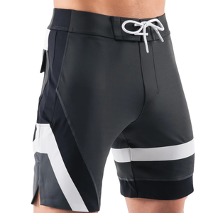 Shorts de Playa para Hombre, Negros y Blancos, de Secado Rápido, con Cordón Ajustable, para Surf, Natación, Deportes Acuáticos - Product Image 4