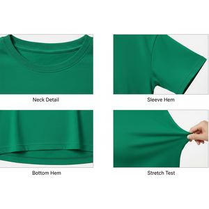 Lightweight <b>Crop</b> <b>Top</b> Shirt Women Short Sleeve Boxy Cotton Casual Streetwear T Shirt Oversized Tee OEM Wholesale Custom Logo - Product Image 6