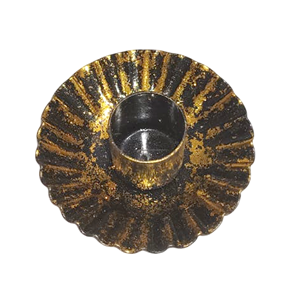 Portavelas de candelita ecológico hecho a mano de hierro dorado antiguo para decoración navideña del hogar - Product Image 5