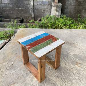 Mesa de Centro Artesanal de Madera de Barco Reciclada, Color Natural, para Interiores y Exteriores, Muebles para Hogar y Jardín, Venta al Por Mayor - Product Image 2