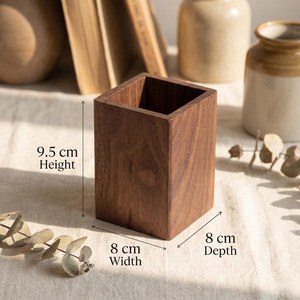 Wooden Geometric <b>Desk</b> Organizers <b>Set</b> Minimalist Office Supplies Pen Holder Pencil Cup Stackable Storage for Workspace Decoration - Product Image 3