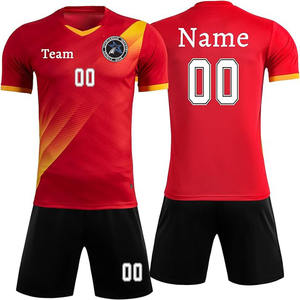 Ropa de Fútbol Resistente, Uniformes de Fútbol Personalizados |   Conjunto de Uniforme de Entrenamiento de Fútbol Sublimado, Camiseta y Pantalones Cortos de Fútbol - Product Image 5