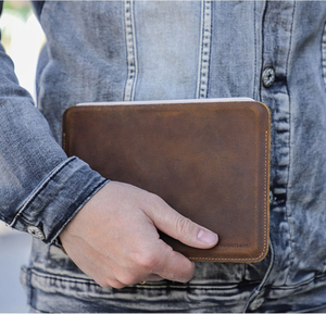 Genuine Leather Tablet Sleeve Tablet Pouch Soft Protective Case for Tablet Business Travel Tablet Case Leather - Product Image 6