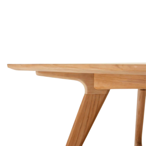 Table à manger ovale moderne en bois massif, écologique, durable, imperméable, 10 places, design mi-siècle, meubles de maison stables - Product Image 5