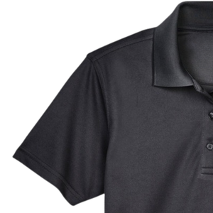 Camisa Polo Negra para Mujer con Botones, Diseño Bordado, Manga Corta, Cuello Camisero, Mezcla de Algodón, Ropa Casual de Golf y Negocios - Product Image 3