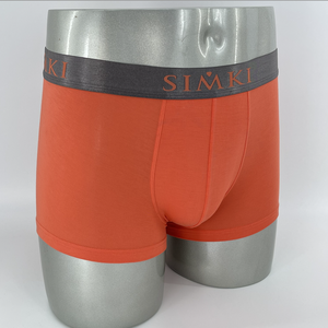 Bóxer de algodón naranja Modal Spandex Elastano para hombre, ropa interior duradera Flexible, cómoda, antibacterias - Product Image 3