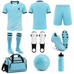 Uniforme Clásico de Práctica de Fútbol, Conjunto de Entrenamiento, Camiseta de Manga Corta, Pantalones Cortos a Juego, Tallas Grandes para Adultos, Absorbe la Humedad - Product Image 1