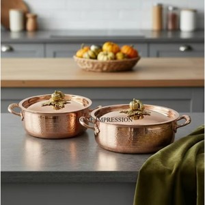 Modern European Most Demanded High Grade Gold Plated Superior Quality Stainless Steel Grapes Ornate Luxury Ruffoni Casseroles - Product Image 2