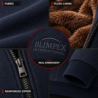 Blouson Bomber Unisexe Personnalisé OEM Long d'Été Imperméable à Capuche Doublé Peluche avec Doublure en Fausse Fourrure Texturée Marque Privée Blimpex