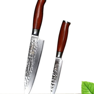 Juego de Cuchillos de Chef de Acero de Damasco Hechos a Mano de Alta Calidad, 5 Piezas, Ambidiestros, con Mango de Madera Pakka Ecológico, Venta al Por Mayor - Product Image 3