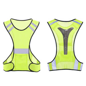 High Visibility <b>Vest</b> Reflective <b>Running</b> Lightweight Outdoor Sports Exercise Safety Gear Lightweight Reflective <b>Running</b> <b>Vest</b> - Product Image 1