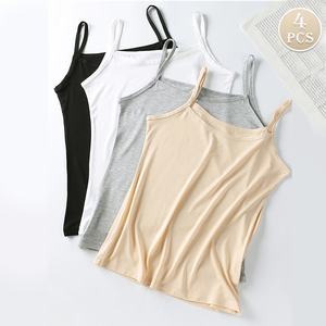 เสื้อครอปท็อปออกกำลังกายสำหรับผู้หญิง คอกลม แขนกุด ผ้าริบ สีดำ เซ็กซี่ เรียบง่าย - Product Image 2