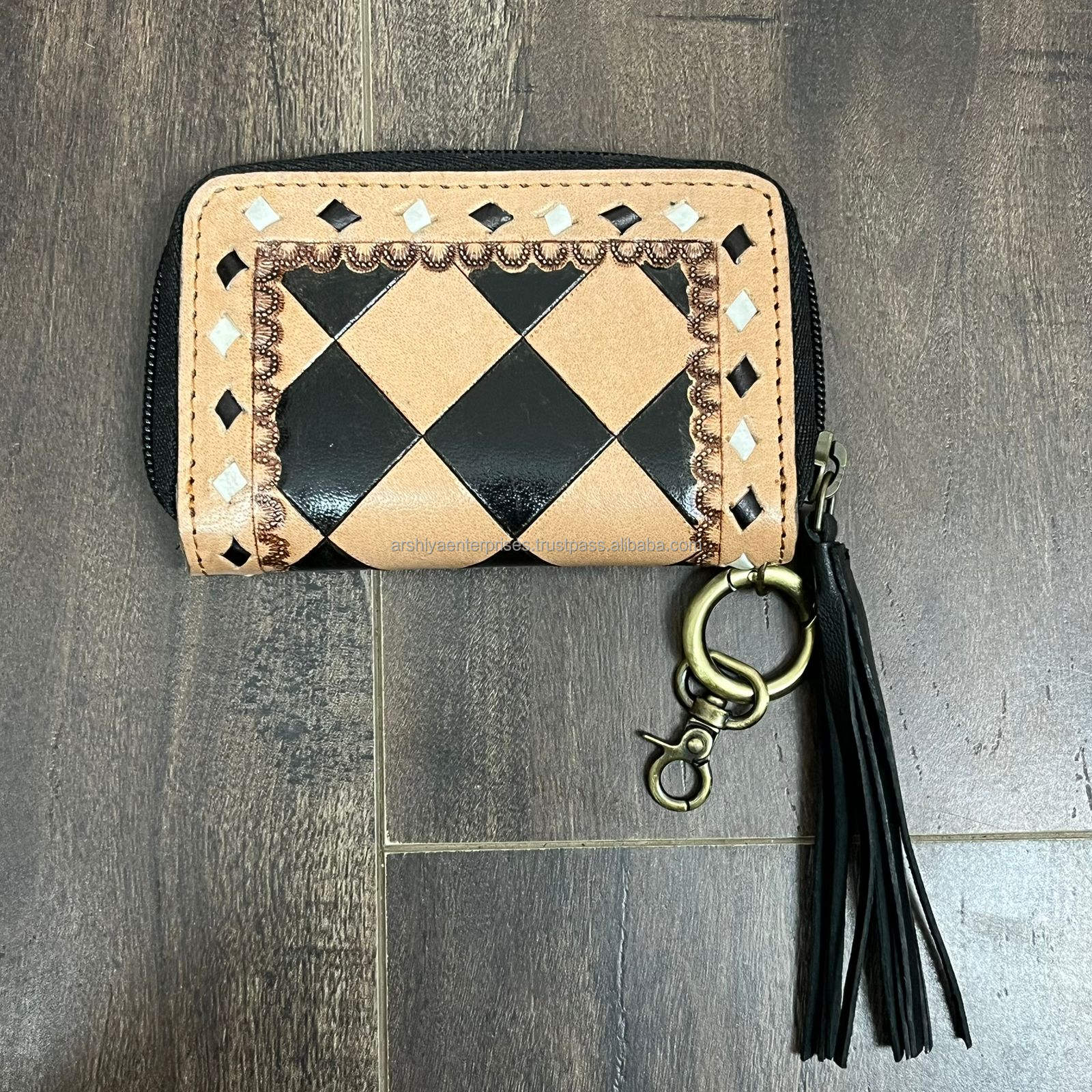 Tan & Black Checkered