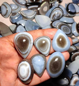 Oeil d'opale bleu naturel cabochon de pierres précieuses en vrac poli mélange forme toutes tailles cabochon en cristal pour bijoux pendentif faisant des pierres précieuses - Product Image 1