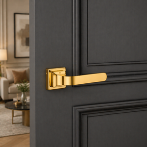 Premium Solid Brass Mortise Lever Door <b>Handle</b> Set for Villa Apartment Interior Use Modern Design Corrosion Resistant Heavy Duty - Product Image 2