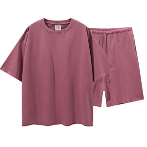 Ensemble de sport décontracté d'été pour hommes, personnalisable avec logo, comprenant un T-shirt à manches courtes pour la gym et le jogging et un short à taille élastique – Vente en gros - Product Image 5