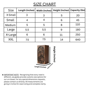Urne funéraire en bois gravée de roses, écologique, durable, style américain, pour la commémoration florale - Product Image 1