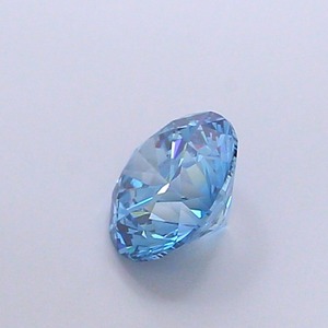 Diamant CVD créé en laboratoire, taille ronde, couleur bleu vif fantaisie, clarté VS1, polissage excellent, qualité supérieure, pierre non montée pour bague. - Product Image 3