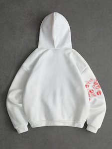 Sweat à capuche vintage oversize uni en molleton épais, style streetwear, épaules tombantes, personnalisable, 100% coton, vente en gros, fabricant - Product Image 2