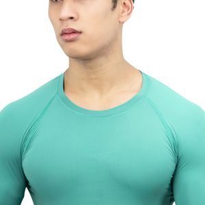 Camiseta Deportiva de Compresión para Hombre, Personalizada, al por Mayor, de Algodón Sólido, Manga Corta, Secado Rápido, Transpirable, para Correr, Entrenamiento Físico - Product Image 1