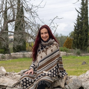 Boho Acrylic Wool <b>Poncho</b> Tribal Festival Shawl Handmade Ethnic Cloak Warm Hooded Wrap Stylish Winter Layer for Women and Men - Product Image 1