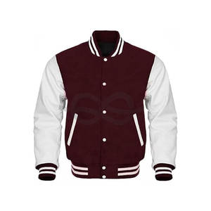 Veste universitaire Letterman de baseball de style classique original pour hommes manches en cuir véritable de qualité supérieure motif de saison d'hiver - Product Image 1