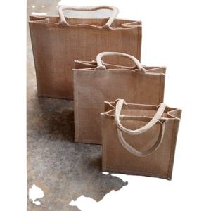 Vente en gros de sac fourre-tout écologique en jute grand chanvre naturel réutilisable et recyclé personnalisable avec logo pour le shopping - Product Image 2