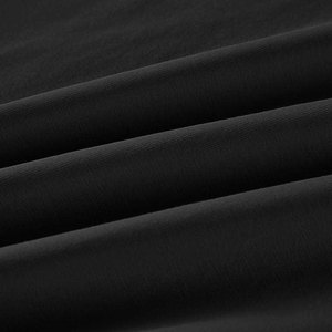Haut court noir pour femme, manches courtes, col rond, tricoté 100% coton, couleur unie, noué devant, séchage rapide, respirant, idéal pour l'été - Product Image 6