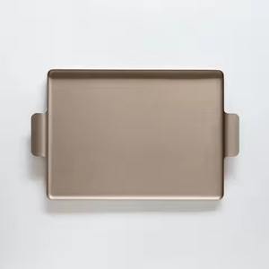 Bandeja de Metal de Lujo para Chocolate, Plato Decorativo de Acero Inoxidable para Servir Dulces, Frutos Secos, Decoración de Mesa para el Hogar - Product Image 6