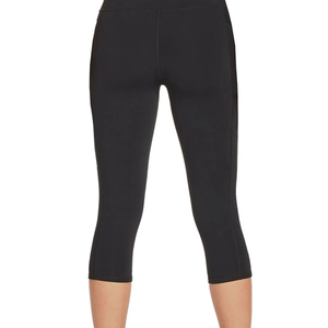 Women <b>Flare</b> High Waist Capri <b>Leggings</b> Ruched Solid Black Seamless Four-Way Stretch Yoga Pants - Product Image 4