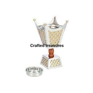 Ensemble brûleur à bakhoor en métal style vintage, acier inoxydable plaqué argent, décoration d'intérieur, brûleur à parfum, au meilleur prix d'usine - Product Image 6