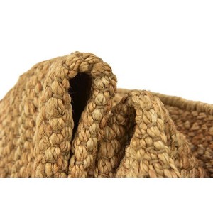 Natural Brown Jute Reversible Braided <b>Rug</b> Handwoven Diamond Pattern Eco-Conscious Thick Flat Pile Modern <b>Rustic</b> Minimalist Home - Product Image 2