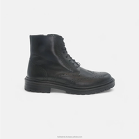 Sepatu Brogan kulit sapi asli model baru untuk pria