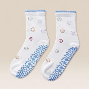 Custom Logo Women Non Slip Yoga <b>Socks</b> Crew Athletic <b>Socks</b> Breathable Cotton Pilates Dance Fitness <b>Socks</b> - Product Image 1