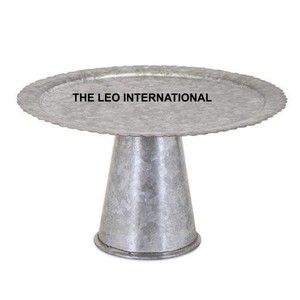 Exclusivo Juego de 3 Soportes para Pastel de Metal Plateado Clásico con Resina Epoxi para Bodas, Fiestas de Cumpleaños, Decoración de Postres - Product Image 5