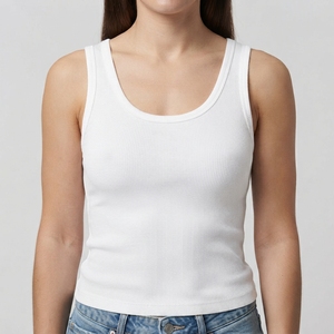 เสื้อกล้ามรัดรูปผู้หญิงสีเทา Heather Gray สำหรับฤดูร้อน แบบสปอร์ต ผ้าริบ ไม่เป็นขุย มีโลโก้ด้านหน้า เหมาะสำหรับโยคะ ฟิตเนส พิลาทิส - Product Image 1