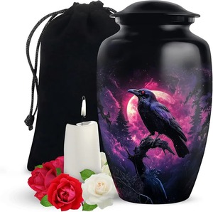 Whole Sale Beauter Fly In The <b>Garden</b> Large Aluminium Cremation <b>Urn</b> Beautiful Flower In The <b>Garden</b> Aluminmium Funeral <b>Urn</b> - Product Image 4