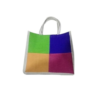 Bolsa de yute hecha a mano con cordón y Asa de cremallera Bolsa de compras de yute simple multiusos de moda para regalos Cesto Precio de fábrica - Product Image 1