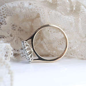 IGI/GIA Lab Grown Vintage 14K oro amarillo boda/anillo de compromiso corte diamante Unisex anillos finos para fiestas de aniversario - Product Image 3