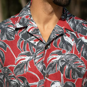 Chemises Hawaïennes Décontractées en Flanelle 100% Coton à Imprimé Personnalisé - Motif Floral Printemps Manches Courtes Coupe Classique Vente en Gros - Product Image 1