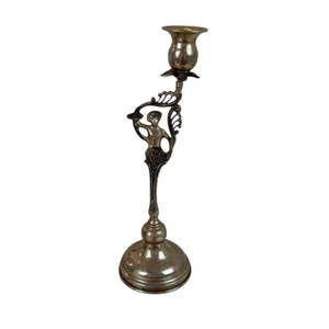 Polished <b>Silver</b> Metal Candle Holder Tall Elegant Taper <b>Candlestick</b> Stand For Home Living Room & Wedding Table Centerpiece Decor - Product Image 5